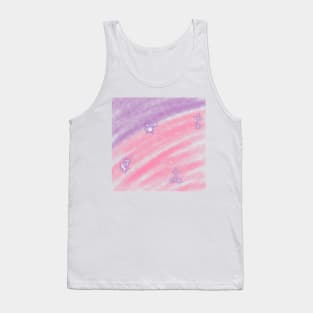 Pink Marron watercolor glitter sparkle art Tank Top